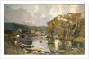 The small branch of the River Seine at Bas-Meudon on an Autumn Evening, 1893 by Albert-Charles Lebourg