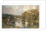 The small branch of the River Seine at Bas-Meudon on an Autumn Evening, 1893 by Albert-Charles Lebourg