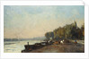 On the Bridge at Suresnes in Autumn by Albert-Charles Lebourg