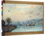 From the Boathouse, outskirts of Rouen by Albert-Charles Lebourg