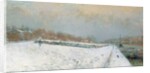 Port de Bercy, Winter by Albert-Charles Lebourg