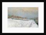 Port de Bercy, Winter by Albert-Charles Lebourg