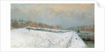Port de Bercy, Winter by Albert-Charles Lebourg