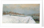 Port de Bercy, Winter by Albert-Charles Lebourg