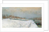 Port de Bercy, Winter by Albert-Charles Lebourg