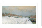 Port de Bercy, Winter by Albert-Charles Lebourg