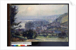 View of Vetheuil, Sunset, 1897 by Albert-Charles Lebourg