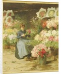 Flower Seller in front of the Madeleine Church by Victor Gabriel Gilbert