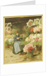Flower Seller in front of the Madeleine Church by Victor Gabriel Gilbert