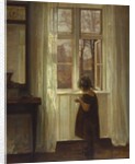 A Girl Standing at a Window by Carl Holsoe