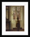 A Girl Standing at a Window by Carl Holsoe