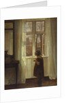 A Girl Standing at a Window by Carl Holsoe