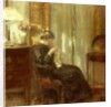 A Woman Sewing in an Interior by Carl Holsoe