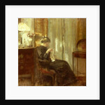 A Woman Sewing in an Interior by Carl Holsoe