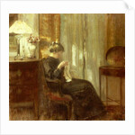 A Woman Sewing in an Interior by Carl Holsoe