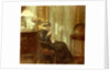 A Woman Sewing in an Interior by Carl Holsoe
