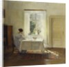 A Woman Seated at a Table by a Window by Carl Holsoe