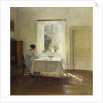 A Woman Seated at a Table by a Window by Carl Holsoe