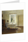 A Woman Seated at a Table by a Window by Carl Holsoe