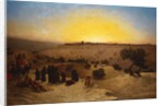 Pilgrims worshipping outside Jerusalem by Charles Theodore (1814-88) Frere