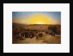 Pilgrims worshipping outside Jerusalem by Charles Theodore (1814-88) Frere