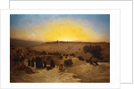 Pilgrims worshipping outside Jerusalem by Charles Theodore (1814-88) Frere