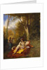 An Algerian Woman and her Servant in a Garden, 1844 by Charles Theodore Frere