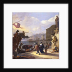 A Capriccio of a Mediterranean Port by Johannes Lingelbach