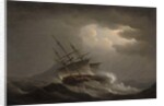 A frigate heeling in an offshore gale by Nicholas Pocock