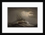 A frigate heeling in an offshore gale by Nicholas Pocock