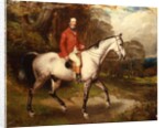 Portrait of Thomas Conolly, seated on a dappled grey hunter by William Osborne