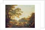 Figures by a weir on the River Clodiagh at Charleville Forest, County Offaly, 1801 by William Ashford