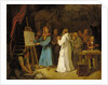 Giotto demonstrating the art of drawing in his studio by Italian School