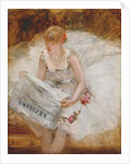 Ballerina Reading Le Figaro, c.1885 by Henri Gervex