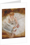 Ballerina Reading Le Figaro, c.1885 by Henri Gervex