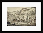 Captain Cook Landing in Owyhee by Isaac Robert Cruikshank
