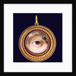 The left eye of the artist's sister, Mary Cox Dillman Engleheart, later Mrs. John Pyne, brown iris with curling lock of brown hair by John Cox Dillman Engleheart
