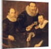 Group portrait of three gentlemen by Thomas de Keyser
