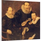 Group portrait of three gentlemen by Thomas de Keyser