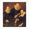 Group portrait of three gentlemen by Thomas de Keyser