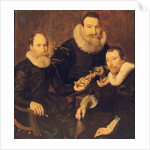 Group portrait of three gentlemen by Thomas de Keyser