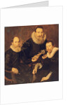 Group portrait of three gentlemen by Thomas de Keyser