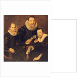 Group portrait of three gentlemen by Thomas de Keyser