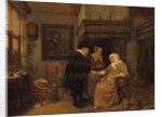 A doctor visiting a sick woman by Quiringh Gerritsz. van Brekelenkam
