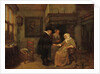 A doctor visiting a sick woman by Quiringh Gerritsz. van Brekelenkam