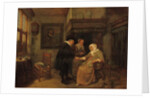 A doctor visiting a sick woman by Quiringh Gerritsz. van Brekelenkam
