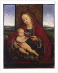 The Madonna and Child enthroned by Cornelis van (after) Cleve