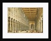 Interior of San Paolo Fuori le Mura, looking towards the altar by Giovanni Paolo Pannini or Panini