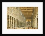 Interior of San Paolo Fuori le Mura, looking towards the altar by Giovanni Paolo Pannini or Panini