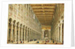 Interior of San Paolo Fuori le Mura, looking towards the altar by Giovanni Paolo Pannini or Panini